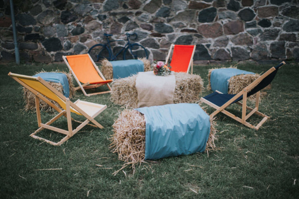 Dekoracje wesela Folwark Wąsowo, strefa chilloutu