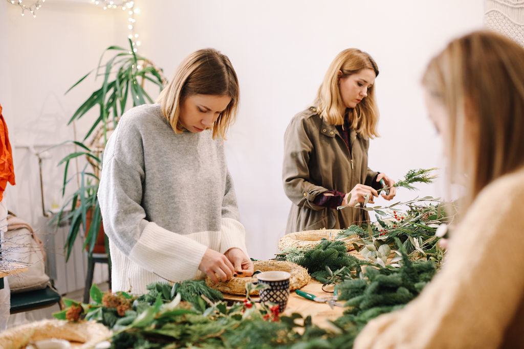 jak zrobić świąteczny wianek